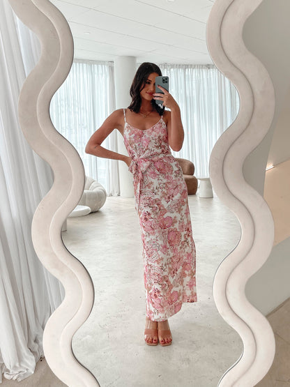 Laguna Ornamental Rose Dress | Women's Floral Midi Dress