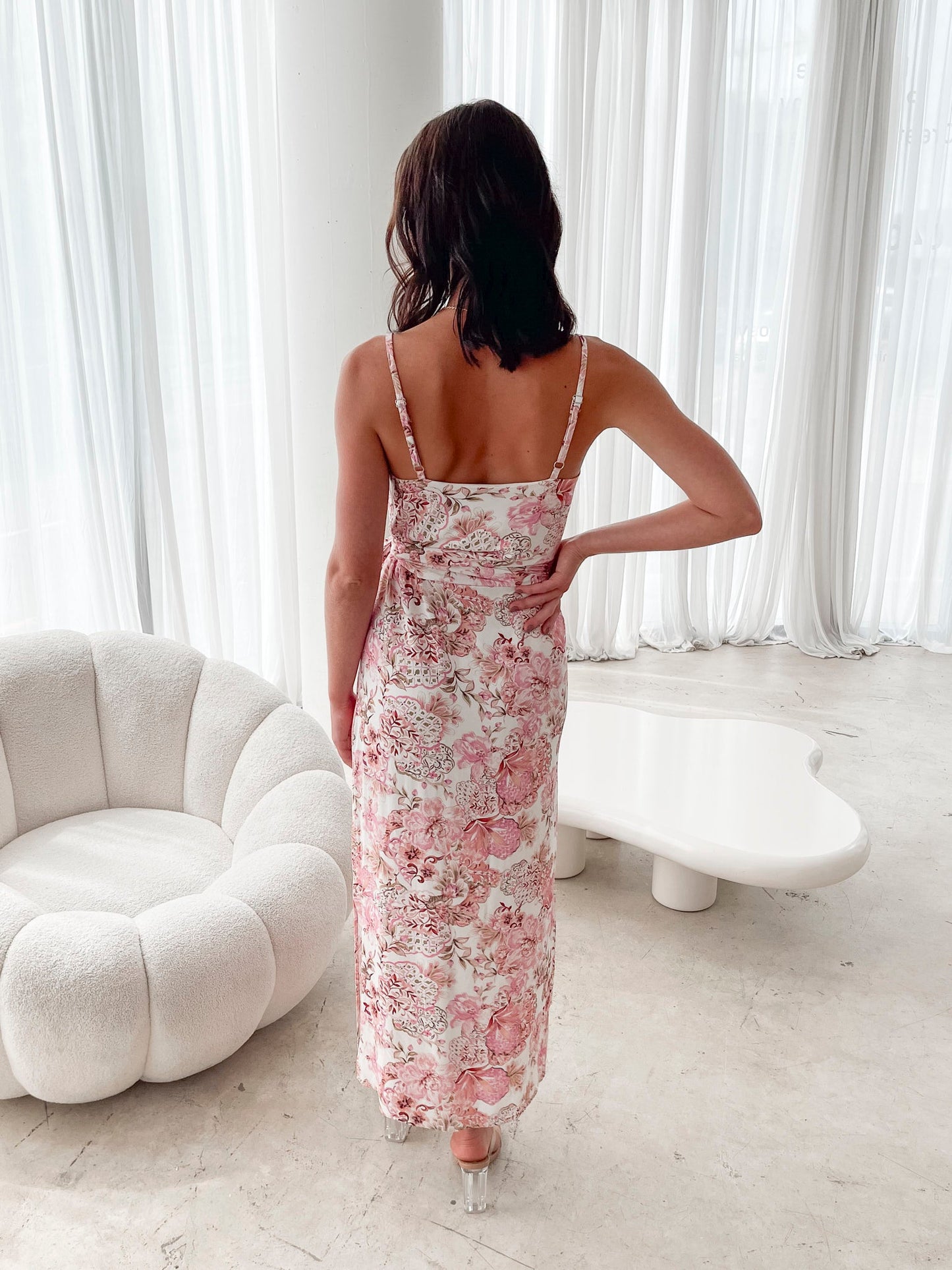 Laguna Ornamental Rose Dress | Women's Floral Midi Dress