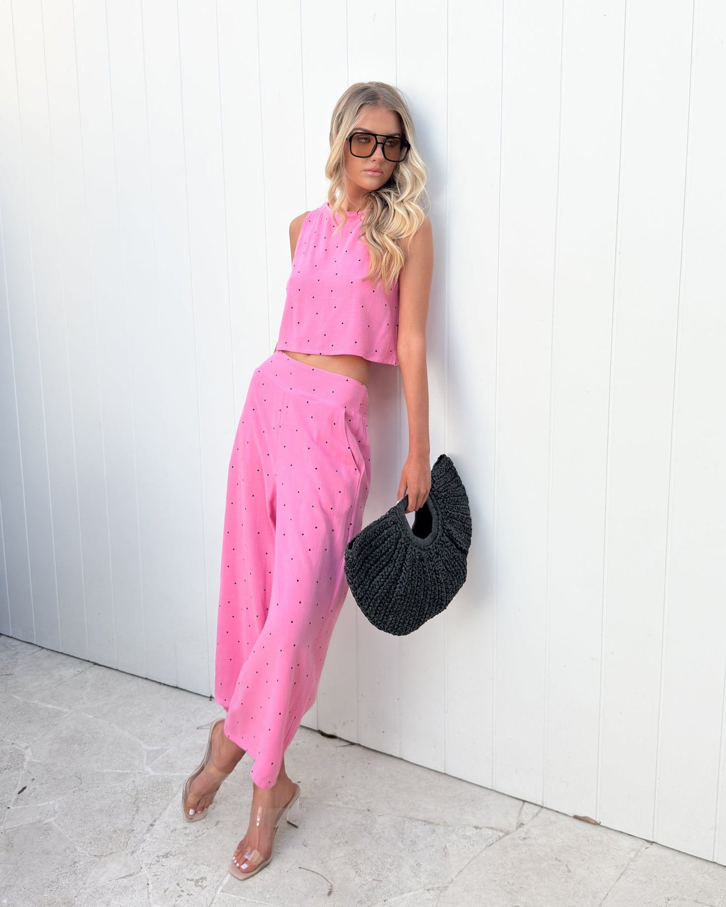 Lighthouse Pants Candy Spot | Women's Wide Leg Linen Pants