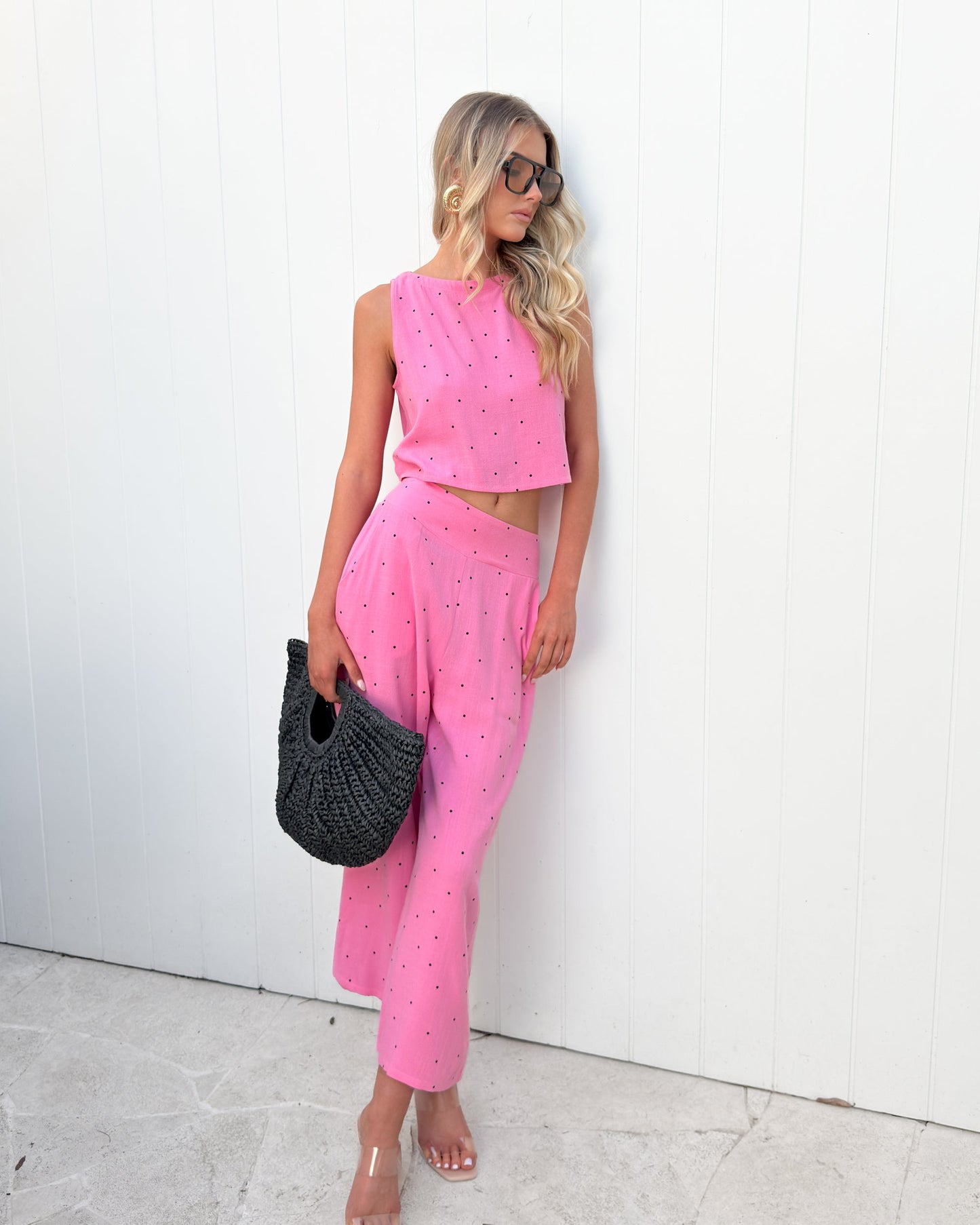 Lighthouse Pants Candy Spot | Women's Wide Leg Linen Pants