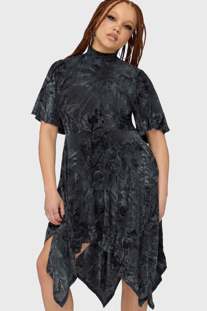 Midnight Vale Short Sleeve Midi Dress