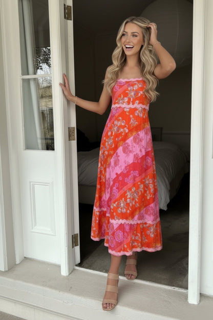 Marguerite Dress Multi Floral | Women's Floral A-Line Maxi Dress