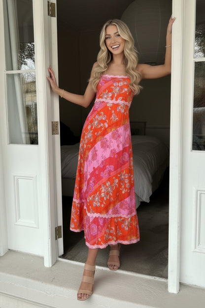 Marguerite Dress Multi Floral | Women's Floral A-Line Maxi Dress