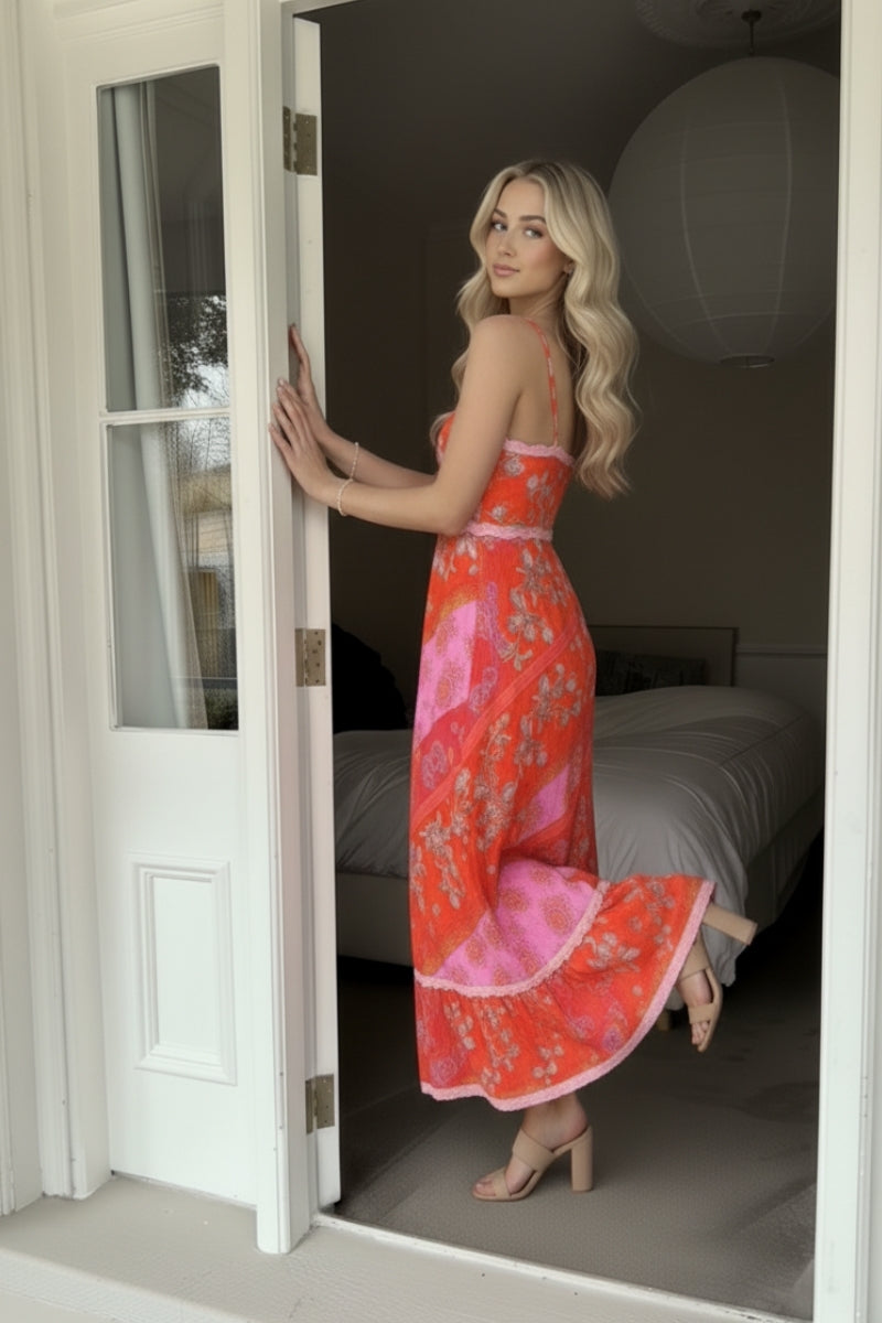 Marguerite Dress Multi Floral | Women's Floral A-Line Maxi Dress