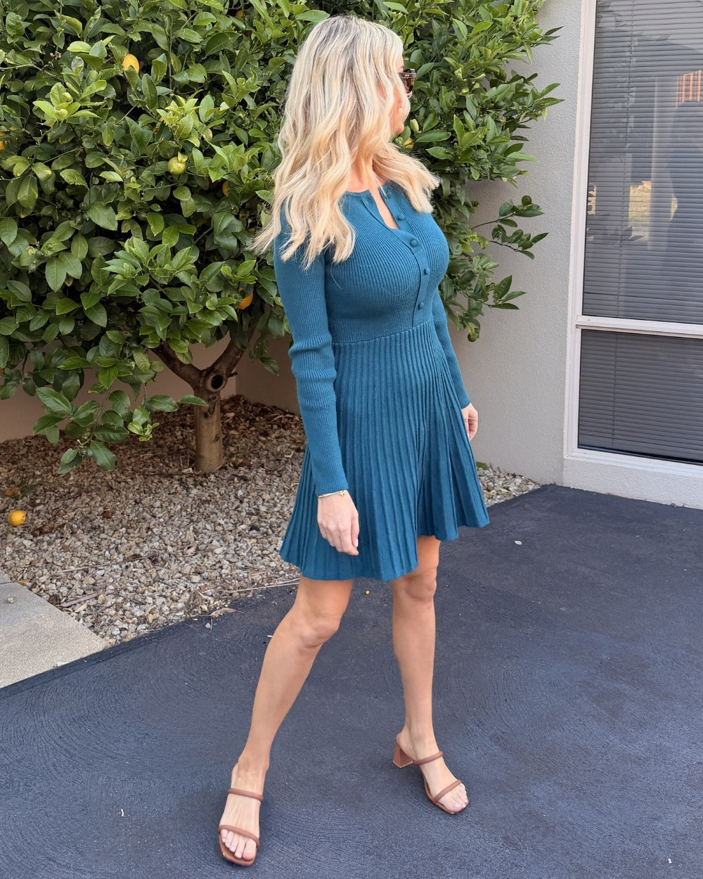 Marifi Deep Green Knit Dress | Women's Knit Midi Dress
