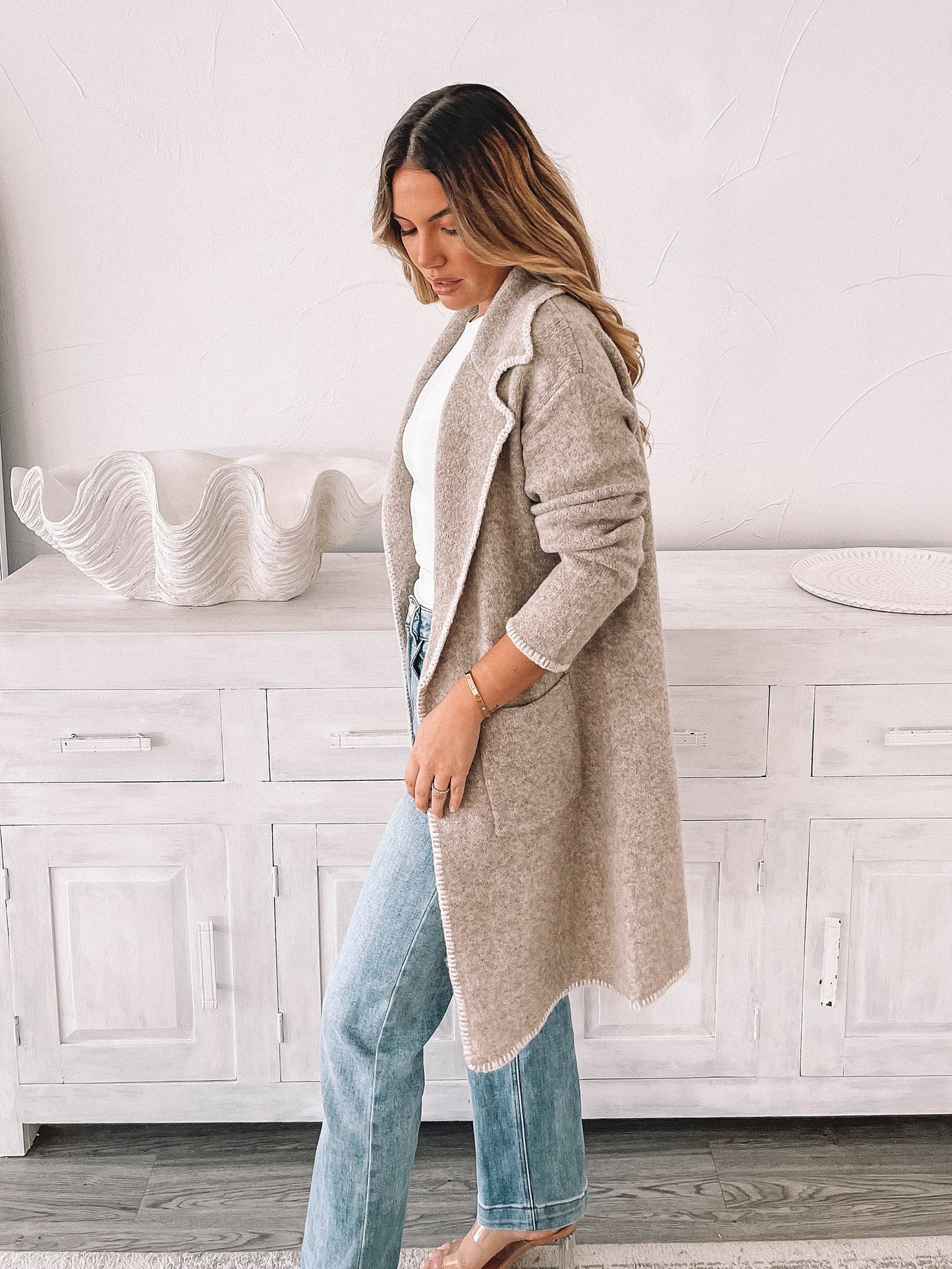 Marisole Coatigan - Latte | Women's Knit Coatigan