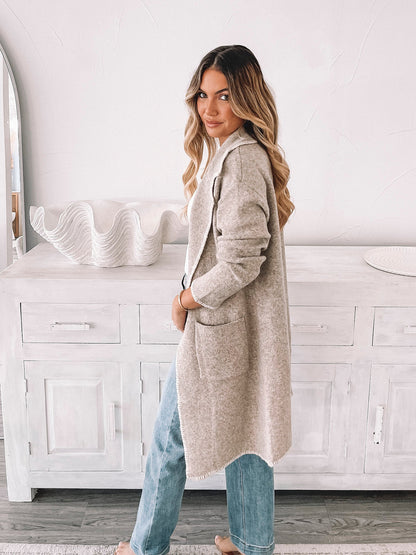 Marisole Coatigan - Latte | Women's Knit Coatigan