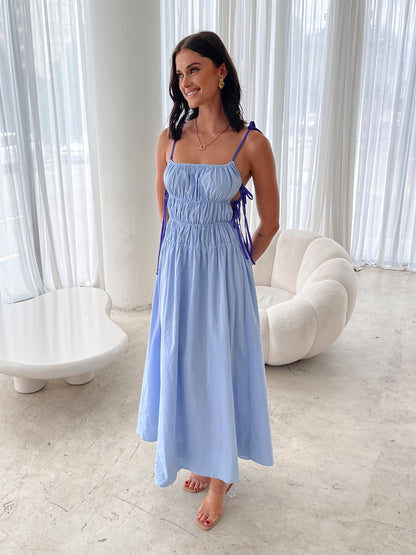 Marzeline Blue Multi Dress | Women's A-Line Maxi Dress