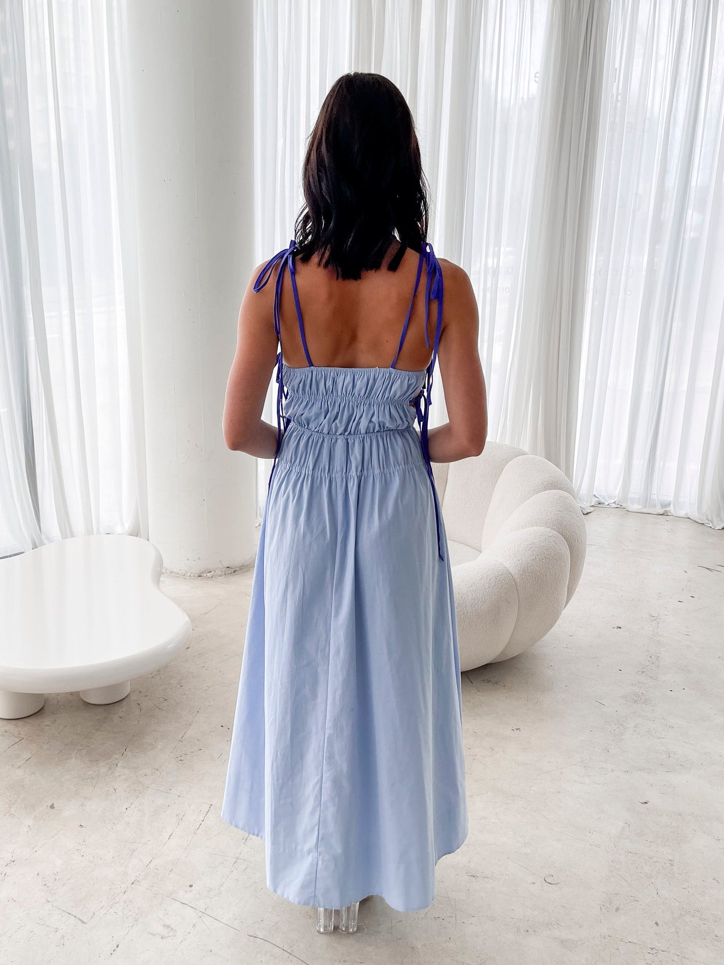 Marzeline Blue Multi Dress | Women's A-Line Maxi Dress