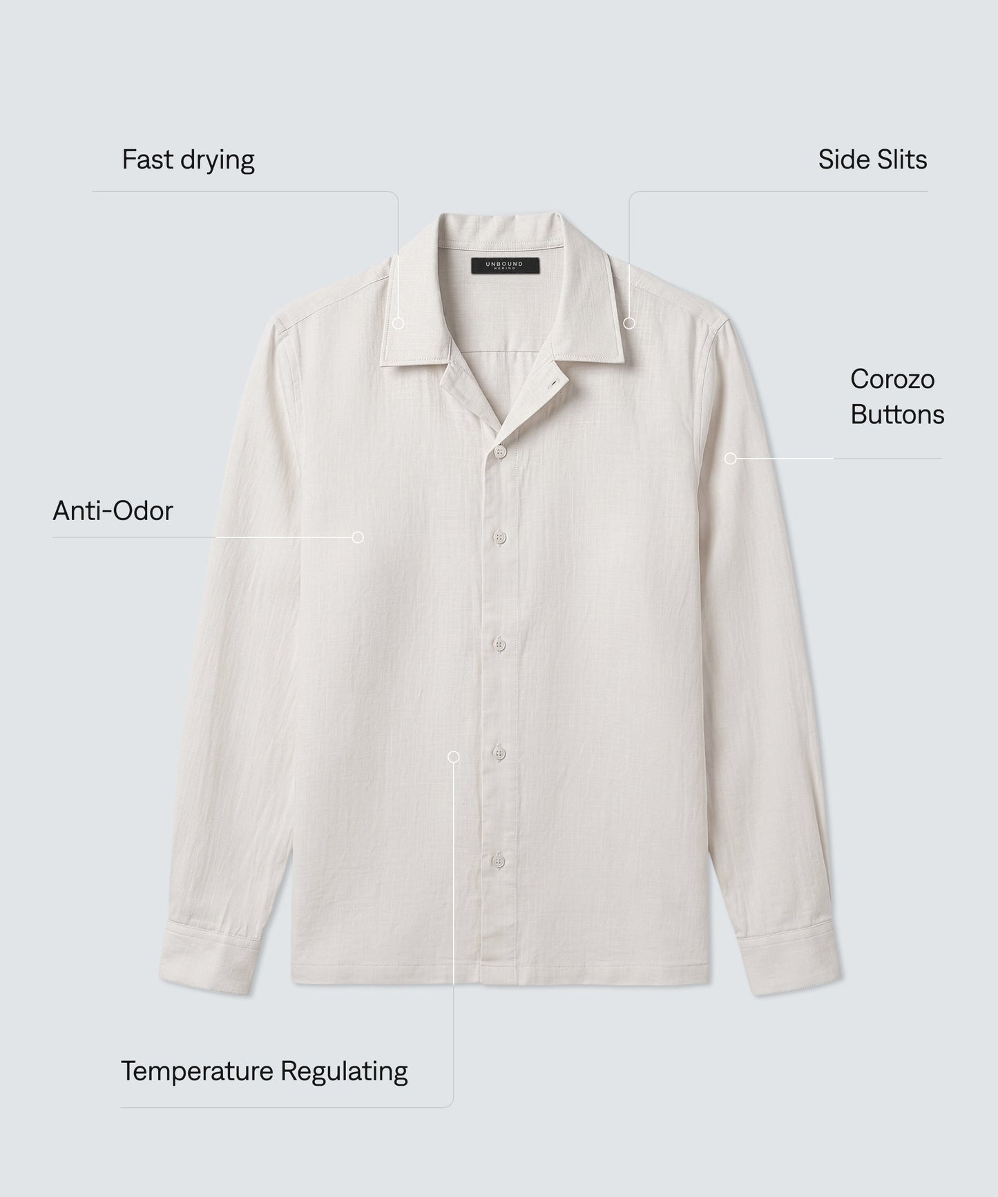 Men’s Merino Linen Button-Up