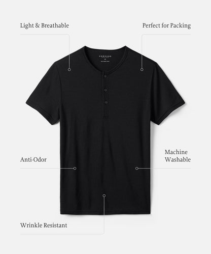 Men's Merino Short Sleeve Henley