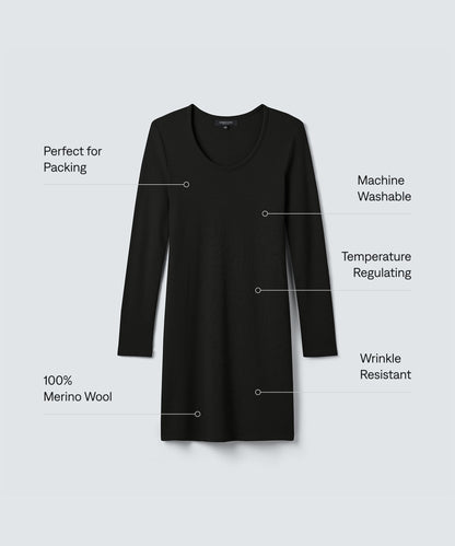 Women's Mini Merino Long Sleeve Dress