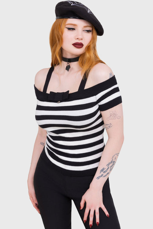 Noir Nancy Bardot Sweater