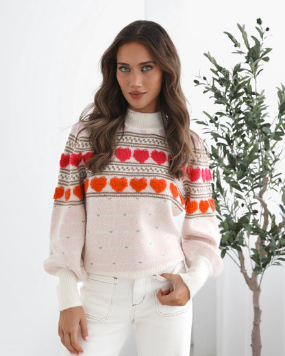 Naila Knit Multi | Women's Printed Wool Blend Jumper