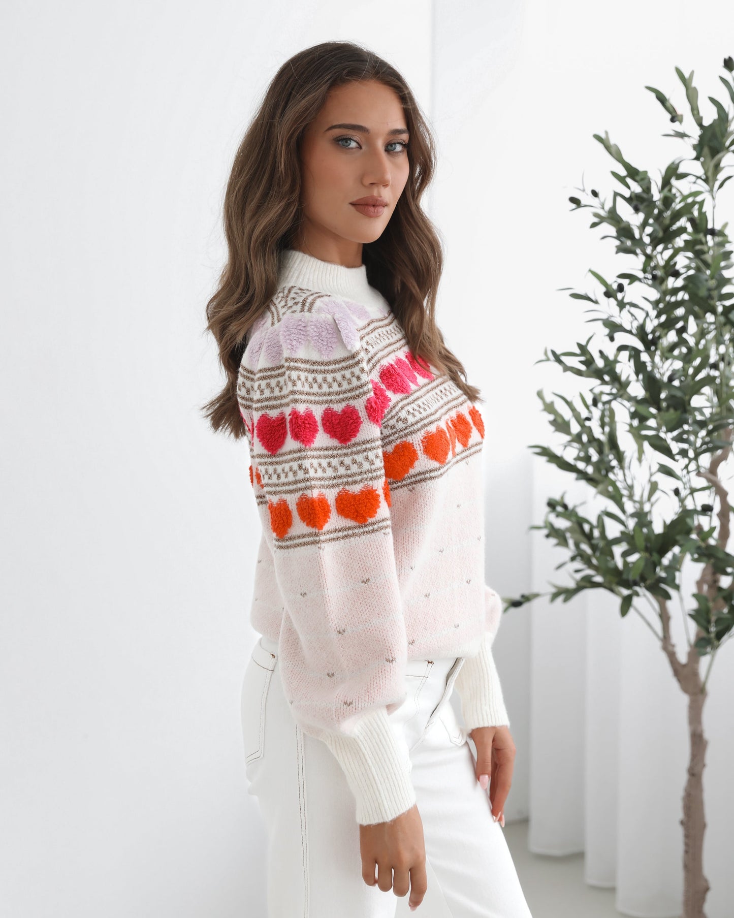 Naila Knit Multi | Women's Printed Wool Blend Jumper