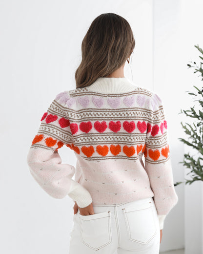 Naila Knit Multi | Women's Printed Wool Blend Jumper