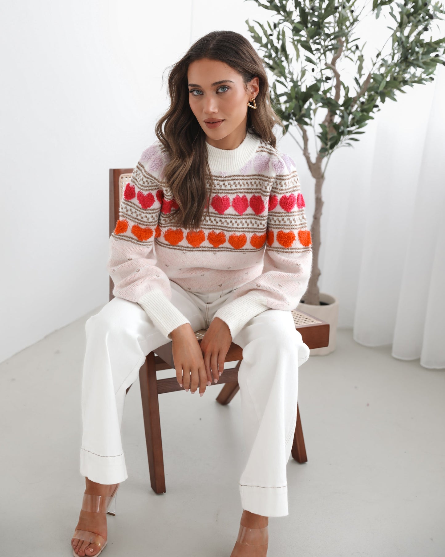 Naila Knit Multi | Women's Printed Wool Blend Jumper