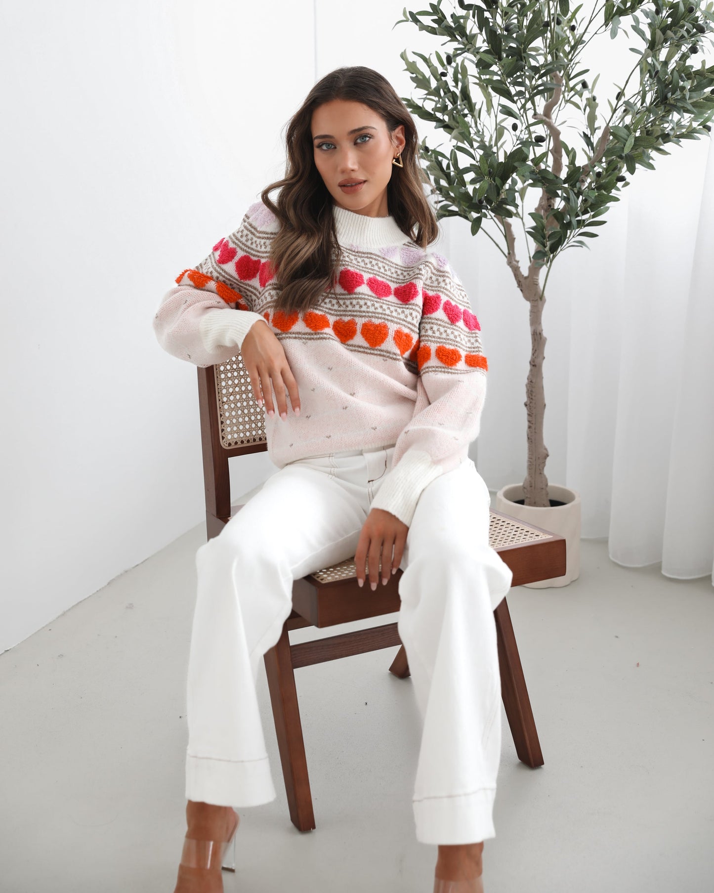 Naila Knit Multi | Women's Printed Wool Blend Jumper
