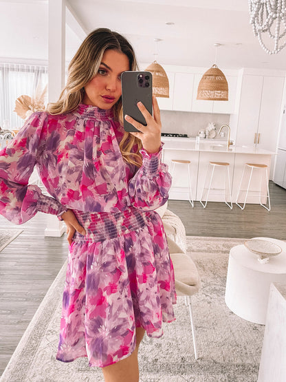 Neary Mulberry Blossom Dress | Women's Floral Mini Dress