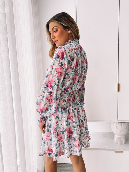 Neary Violet Floral Dress | Women's Floral Mini Dress