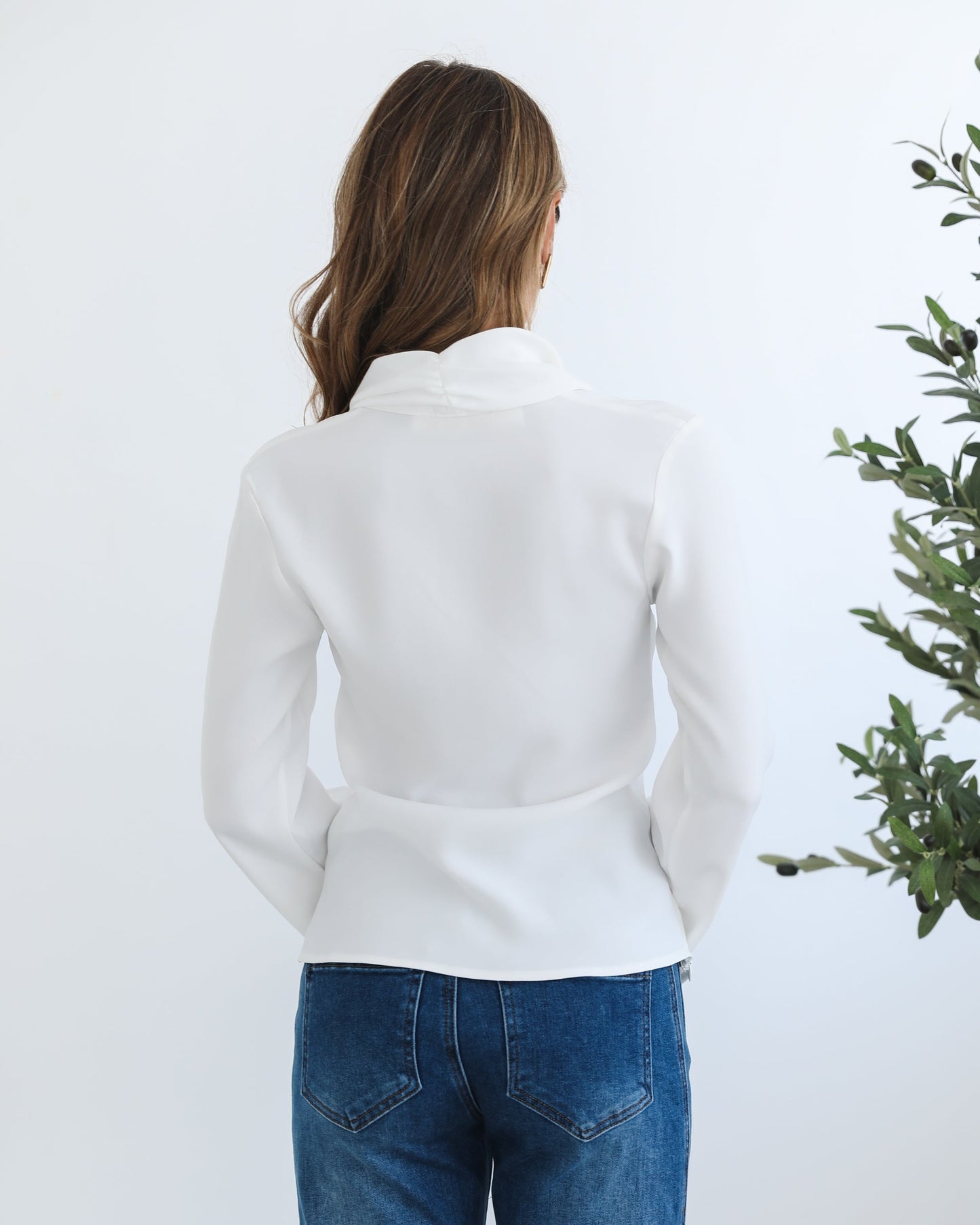 Odissa Top - White | Women's Long Sleeve Blouse