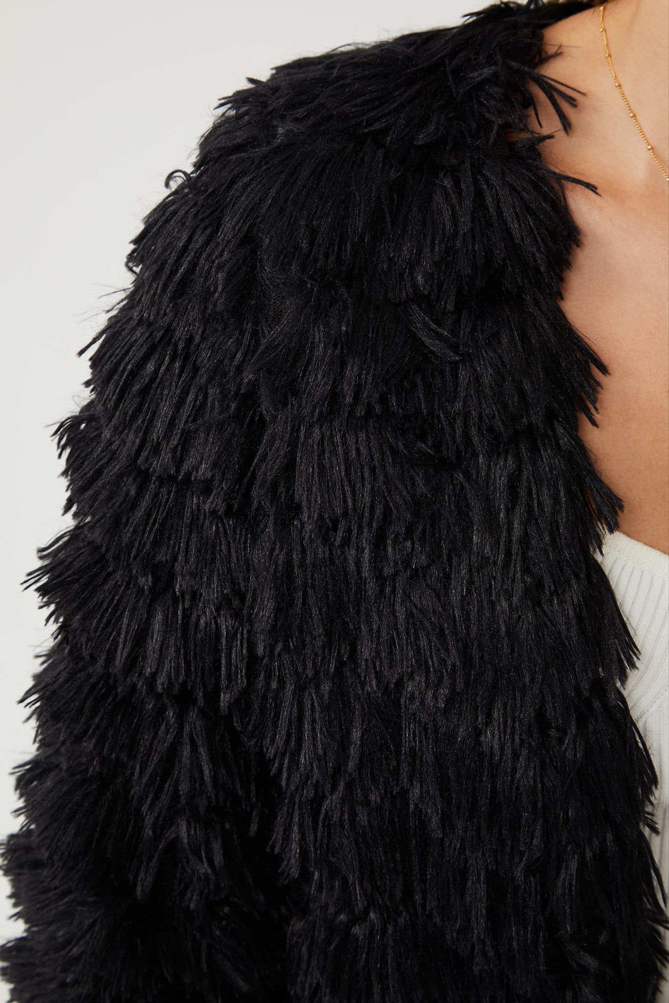 Ophelle Jacket - Black | Women's Fluffy Teddy Coat