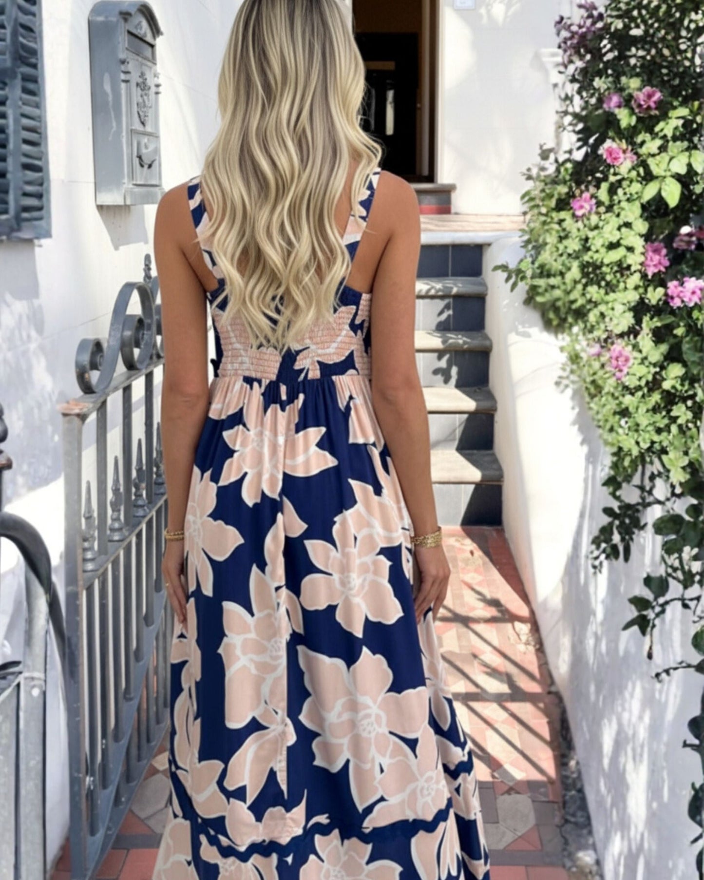 Orluna Navy Floral Dress | Women's Floral Maxi Dress