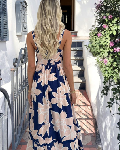 Orluna Navy Floral Dress | Women's Floral Maxi Dress
