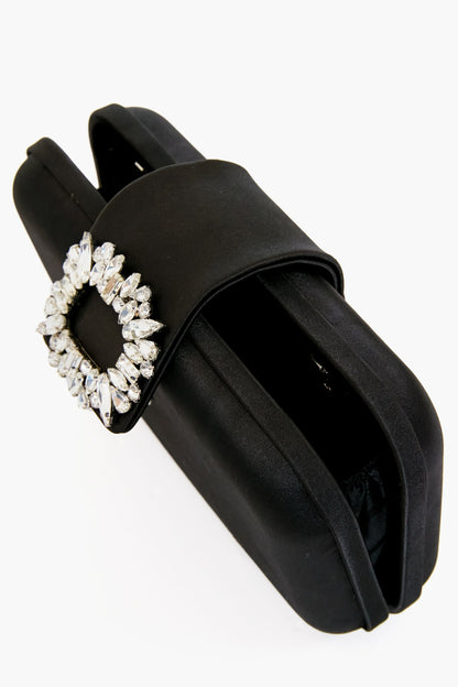 Black Emmy Crystal Trim Clutch