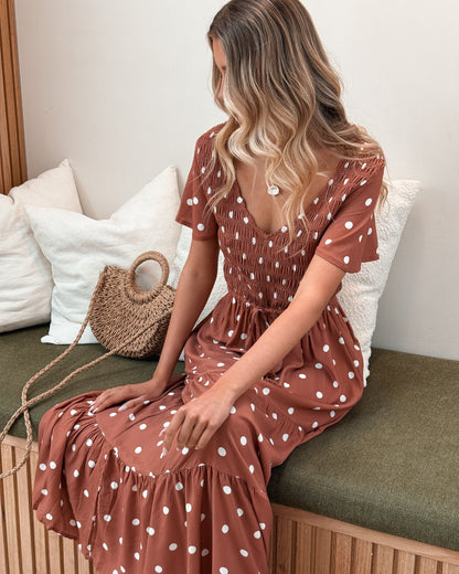 Pauletta Dress - Rust Spot