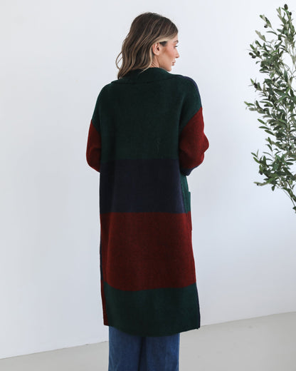 Perrine Coatigan Wine Check | Women's Checked Coat