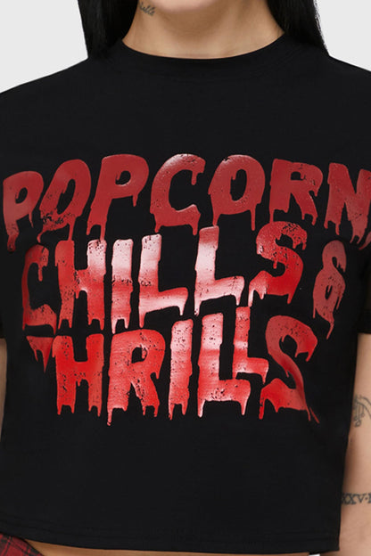 Popcorn, Chills And Thrills Baby Tee