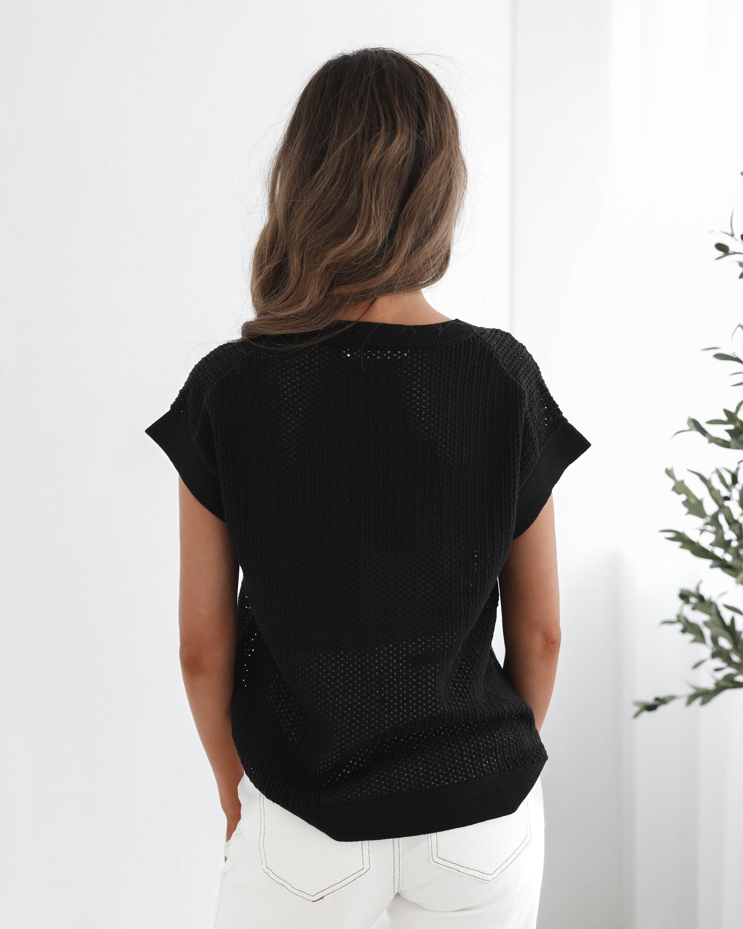 Raya Top - Black | Women's Knit Top