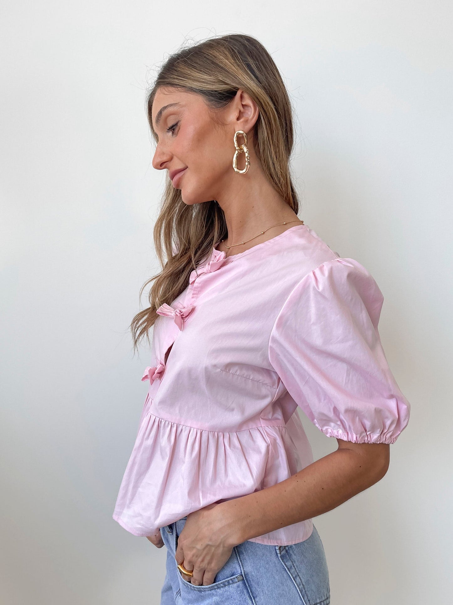 Rayanna Pink Top | Women's Peplum Top