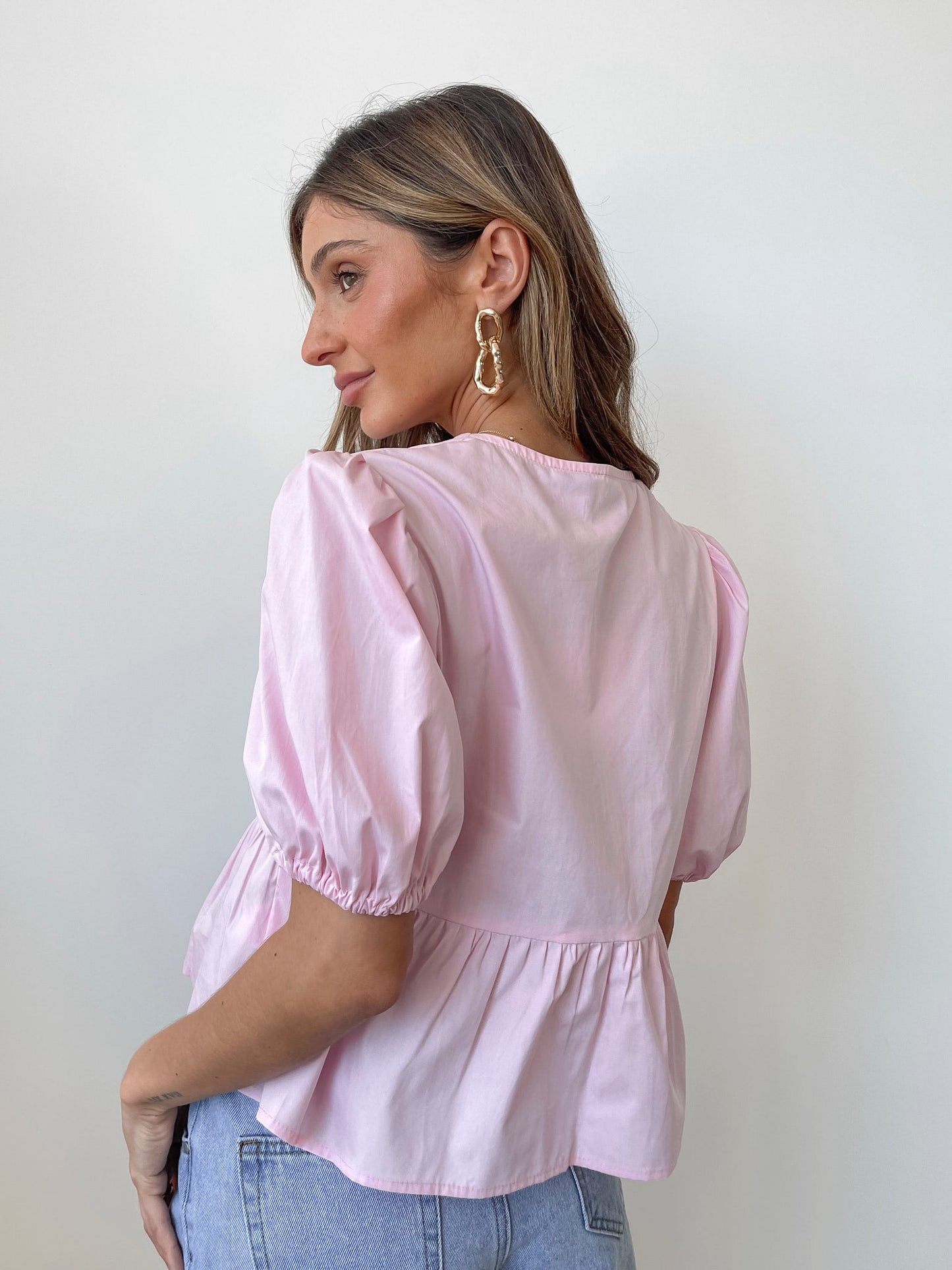 Rayanna Pink Top | Women's Peplum Top