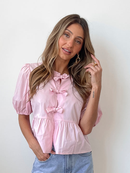 Rayanna Pink Top | Women's Peplum Top
