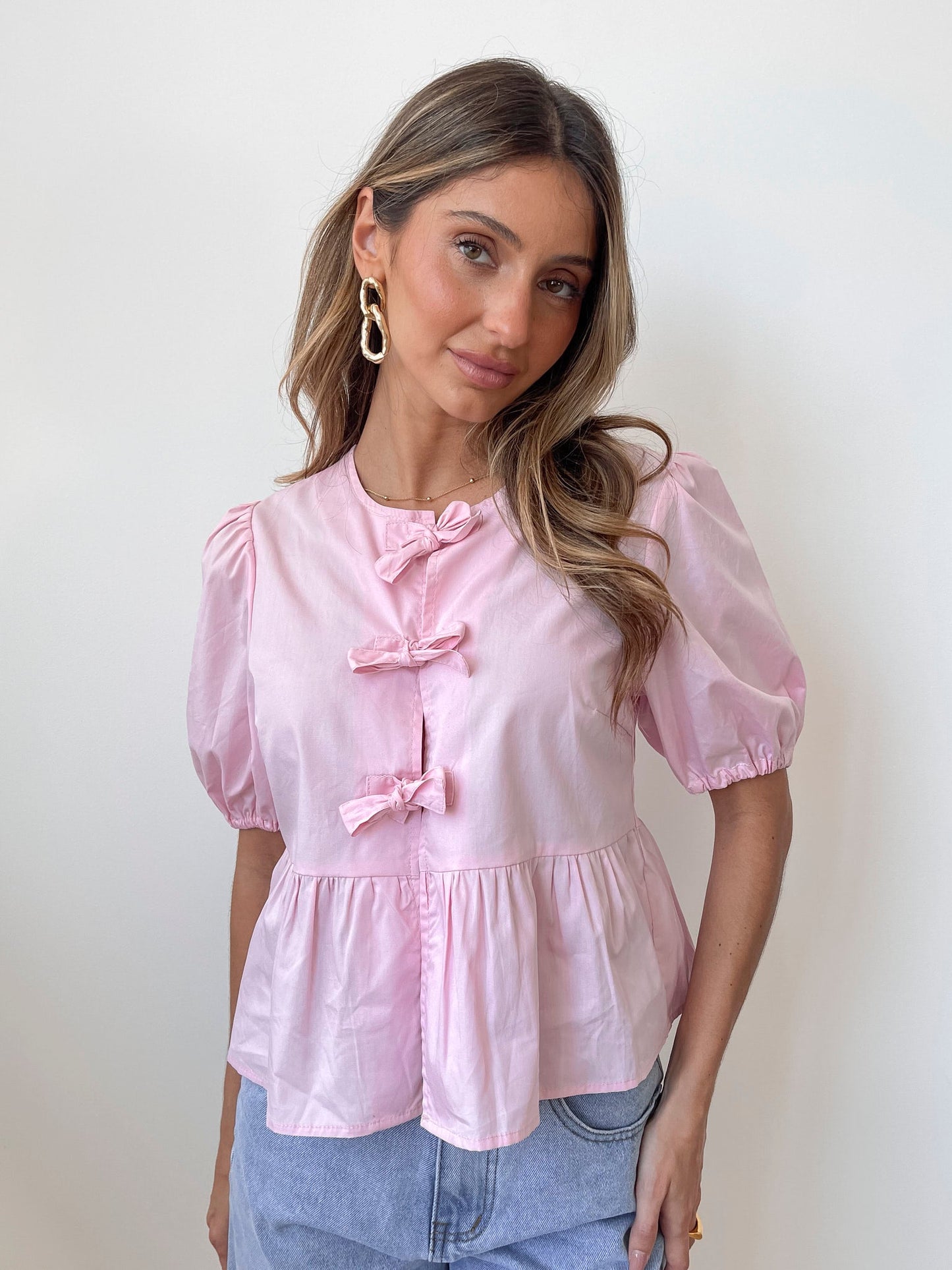 Rayanna Pink Top | Women's Peplum Top