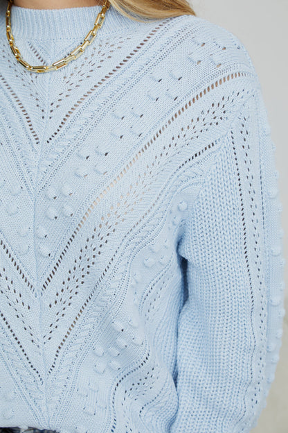 Rheane Knit - Blue | Women's Patterned Knit Jumper