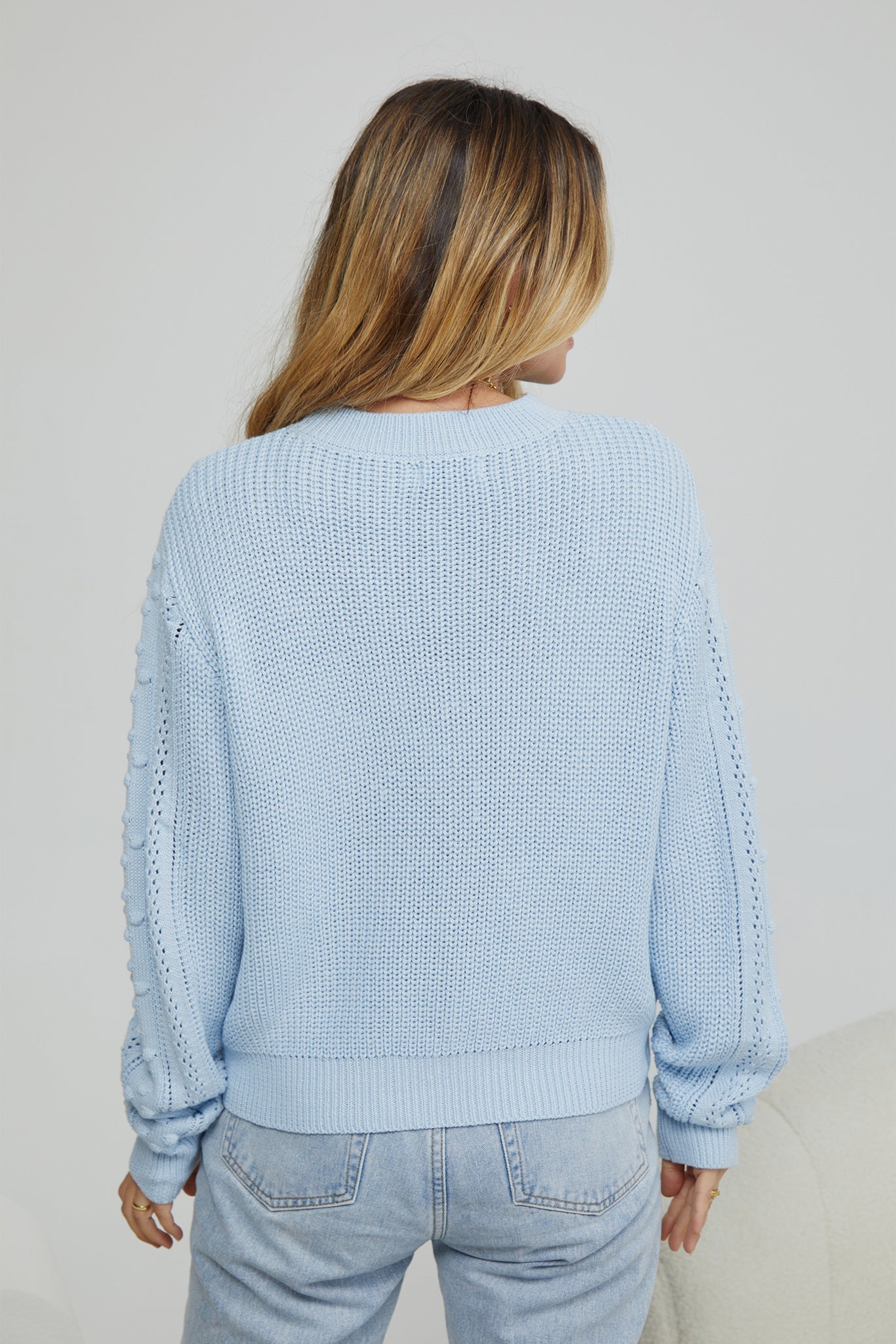 Rheane Knit - Blue | Women's Patterned Knit Jumper