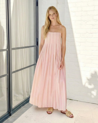 Rhiannon Pink Stripe Dress | Women's Striped Maxi Dress