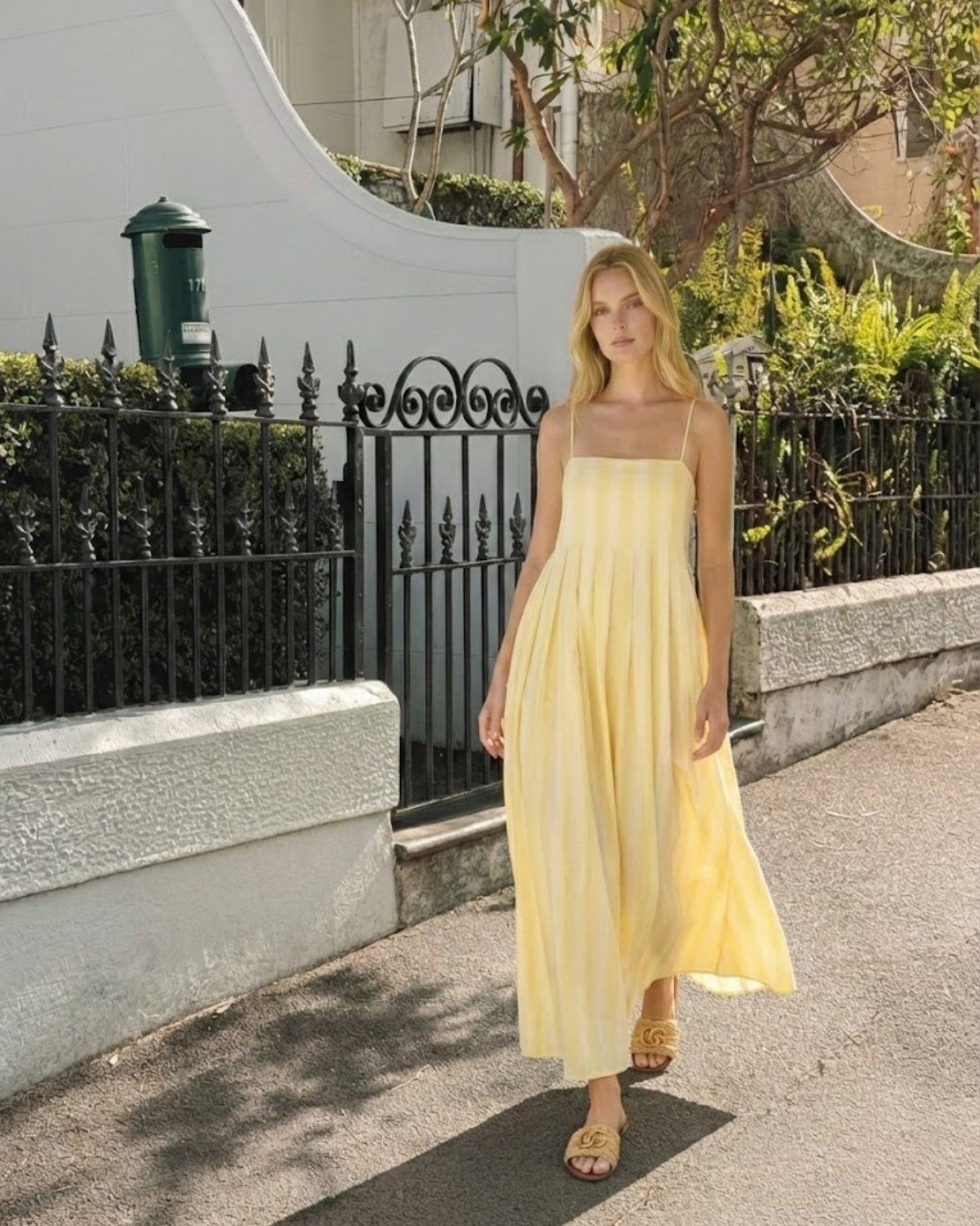 Rhiannon Yellow Stripe Dress | Women's Striped Maxi Dress