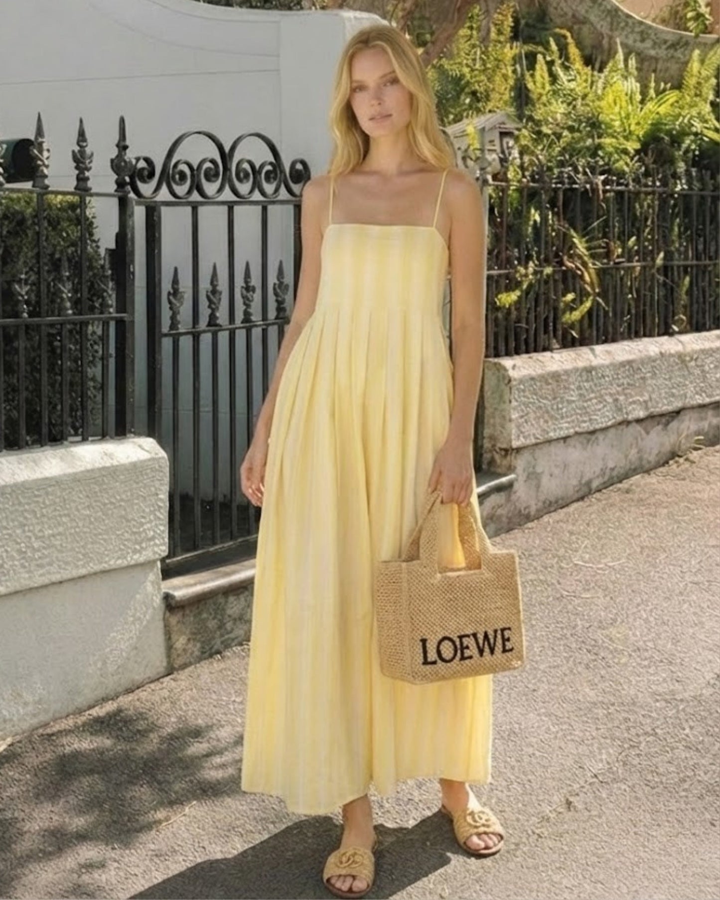 Rhiannon Yellow Stripe Dress | Women's Striped Maxi Dress