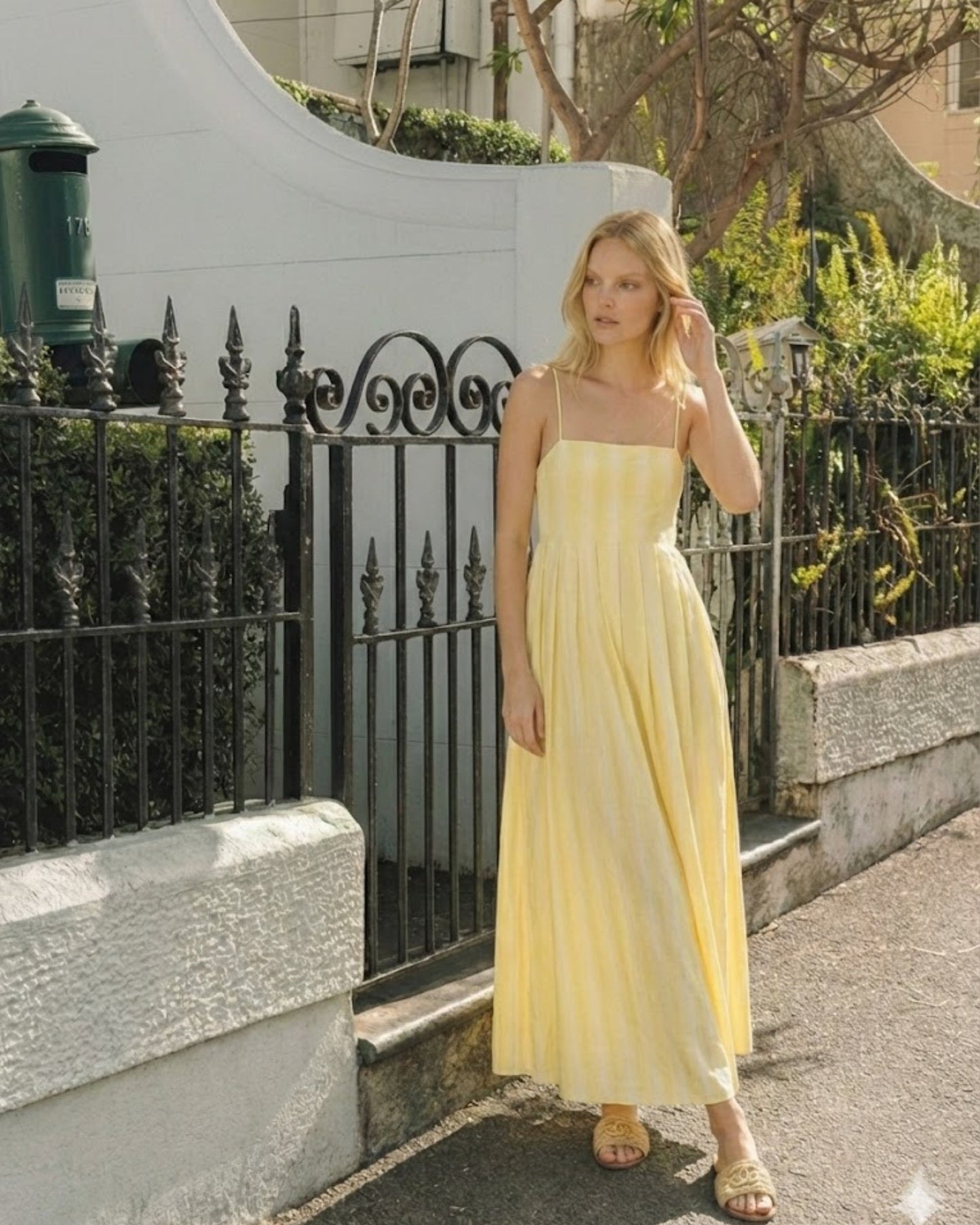 Rhiannon Yellow Stripe Dress | Women's Striped Maxi Dress