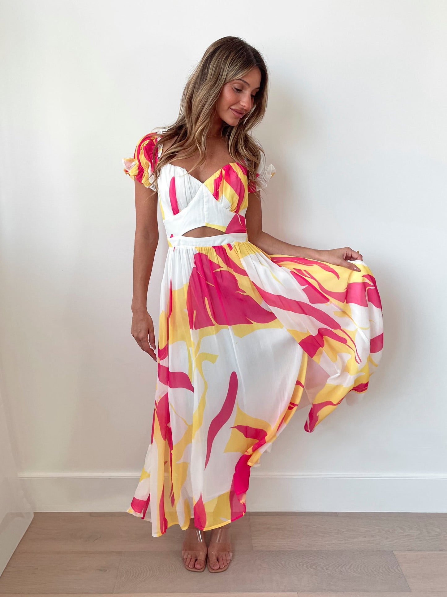 Rollene Multi Dress | Women's Sweetheart A-Line Maxi Dress