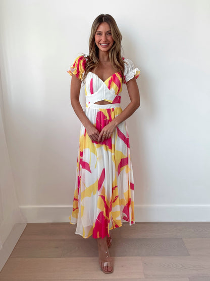 Rollene Multi Dress | Women's Sweetheart A-Line Maxi Dress