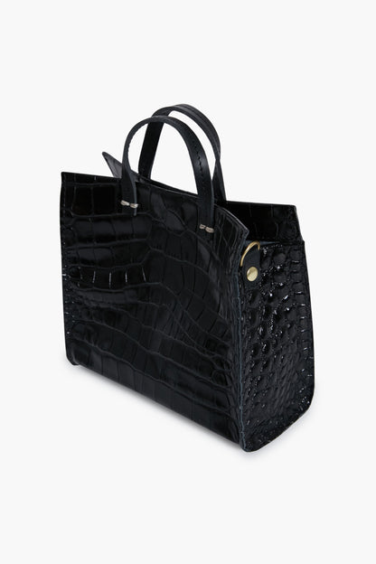 Black Croco Simple Tote Bebe