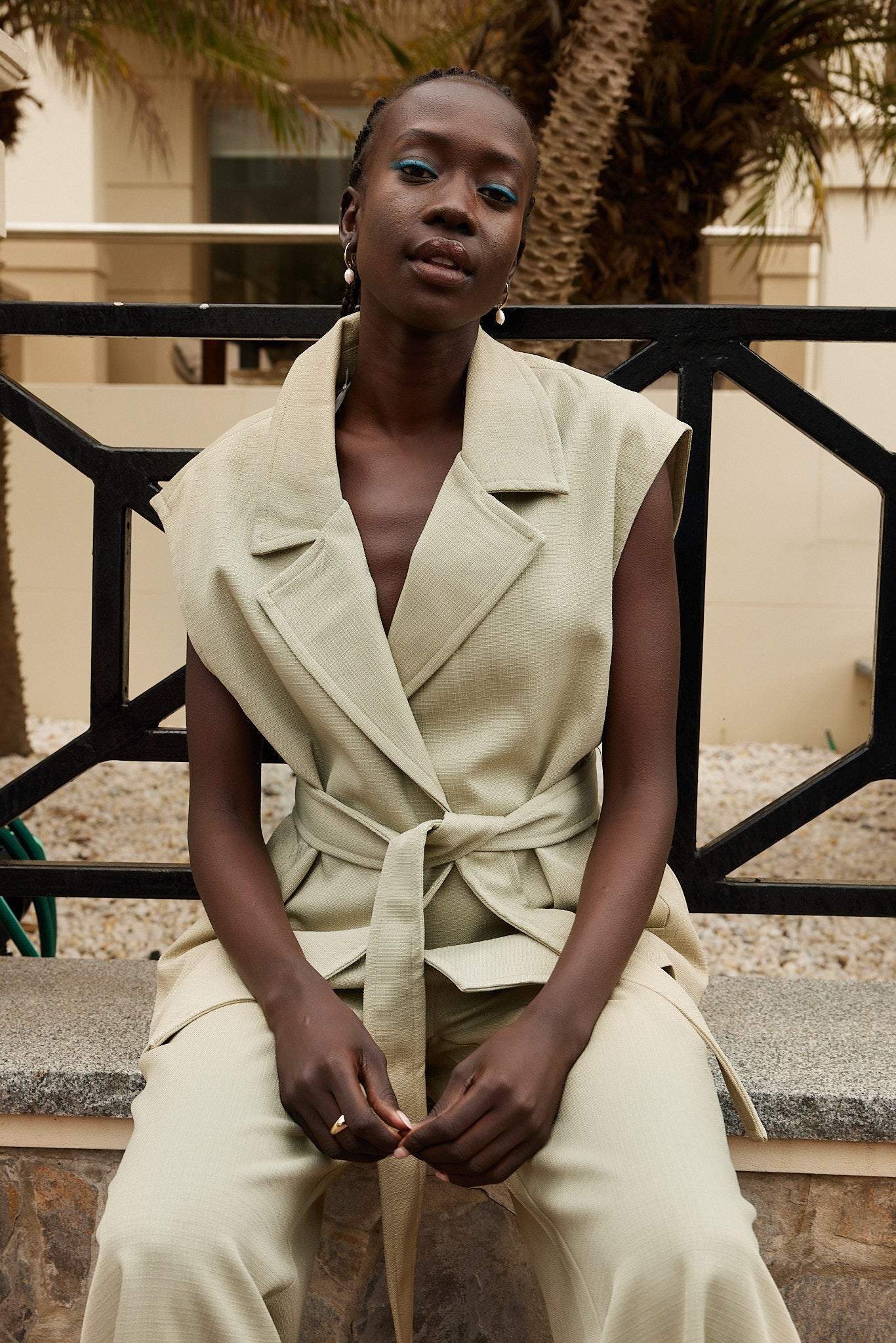 Sabrinna Sage Vest Top | Women's Tailored Vest Top