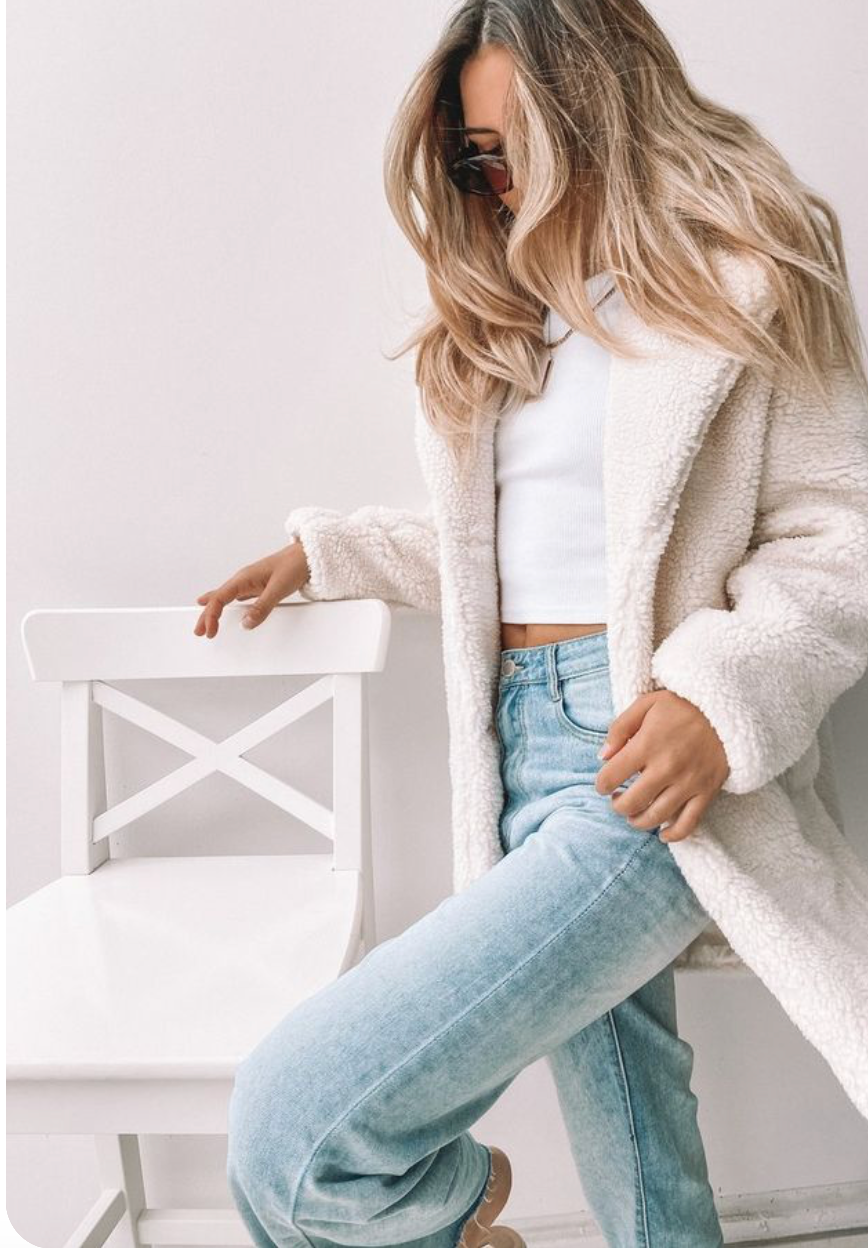 Bernie Jacket - Ivory | Women's Relaxed Fit Textured Jacket
