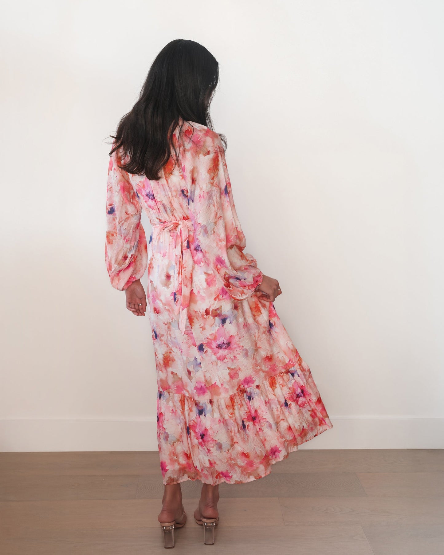 Sereline Pink Floral Dress | Women's Floral Maxi Dress