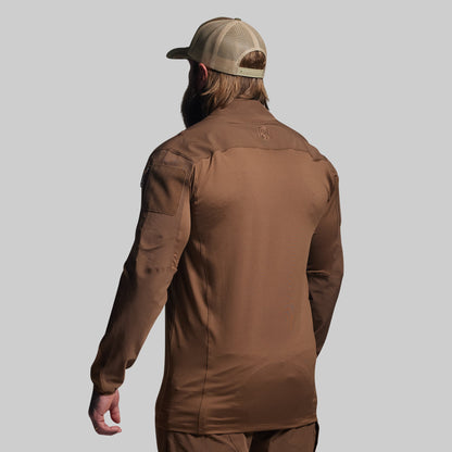 Long Sleeve Op Top (Coyote Brown)